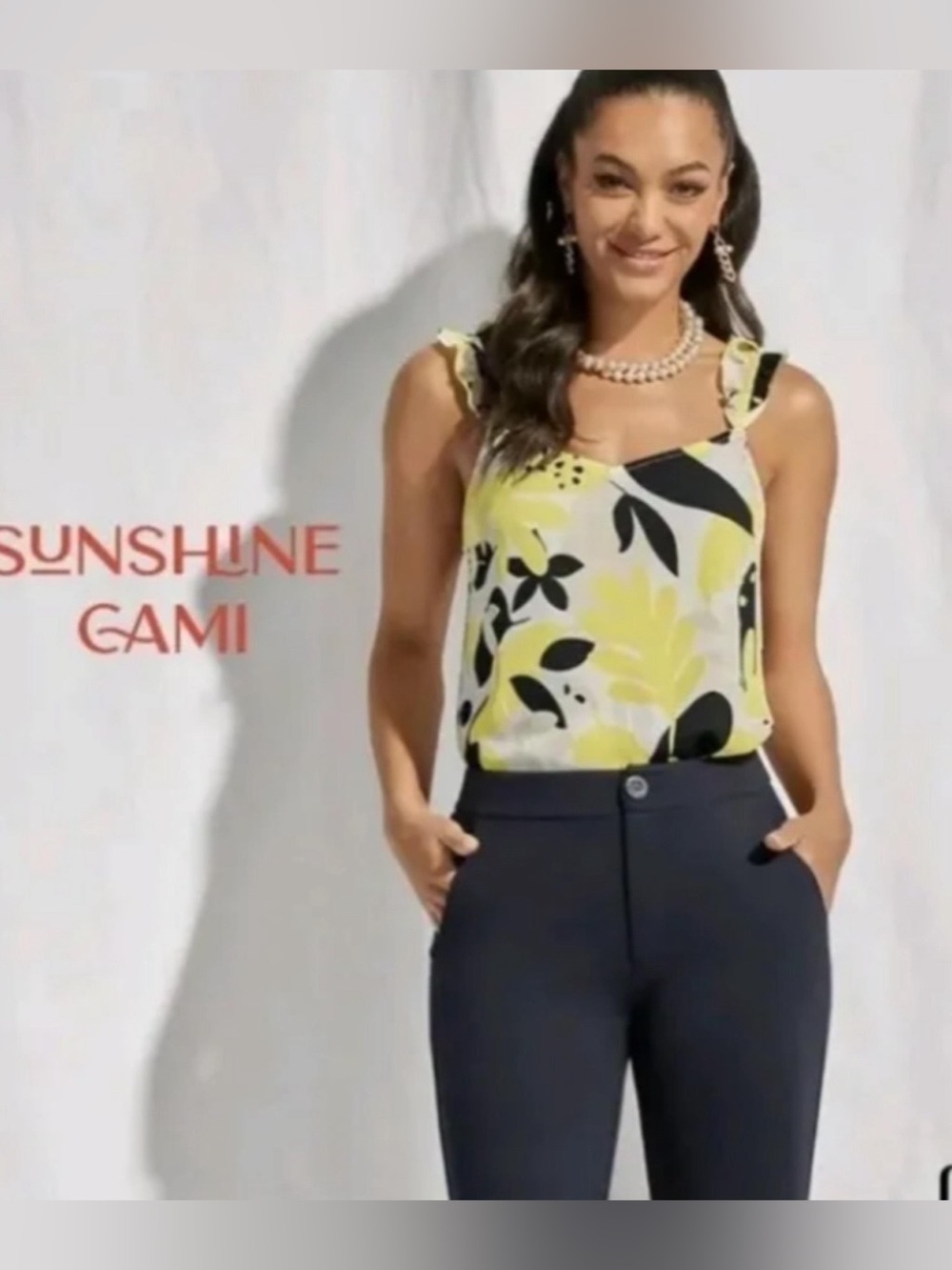 CAbi Sunshine Cami 
Size M 
Style 6209